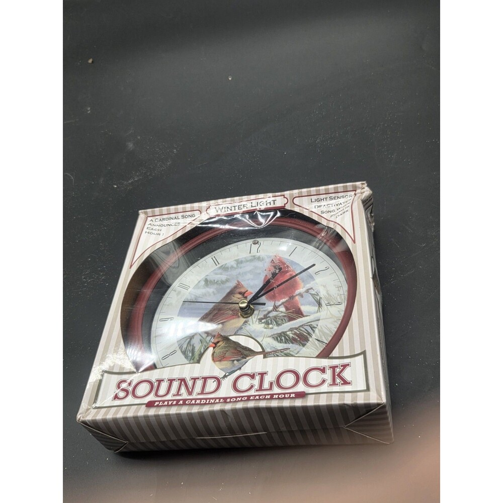 Winter Light Cardinal Sound Clock